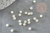 Perles ronde acrylique imitation perle eau douce beige 4mm, création bijoux DIY, X30 (0.9gr) G9368