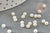 Perles ronde acrylique imitation perle eau douce beige 4mm, création bijoux DIY, x30 (0.9gr) (G9368)