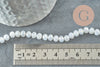 Perles toupies blanc irisé 6x4mm, perles bijoux, perle cristal, verre facette, fil de 42 cm x1 G6137