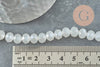 Perles toupies cristal blanc irisé 8x6mm, perles bijoux, cristal, verre facette, création bijoux,le fil de 49cm, x1 G3386