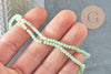 Perles toupies vert clair, perles bijoux, perle cristal vert,perle cristal, cristal vert clair,Perle verre facette, 3mm, fil de 44cm, x1 G2122