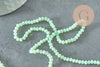 Perles toupies vert clair, perles bijoux, perle cristal vert,perle cristal, cristal vert clair,Perle verre facette, 3mm, fil de 44cm, x1 G2122