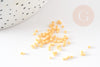 Perles tube jaune opaque façon Delica miyuki 1.5-2mm, Perle rocaille japonaise mat,perle perlage tissage x8gr G9161