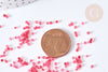 Perles tube rouge effet givré façon Delica miyuki, Perle rocaille japonaise mat, perlage tissage, Sachet 8g, x1 G8133