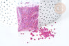 Perles tube verre Rose fuchsia métallisé mat façon Delica miyuki, Perle rocaille japonaise mat, perlage tissage, Sachet 8g, x1 G7763