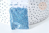 Perles tube verre bleu foncé métallisé mat façon Delica miyuki, Perle rocaille japonaise mat, perlage tissage, Sachet 8g, x1 G7776