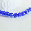 Perles verre bleu,perles rondes, perles verre, perle verre bleu,pierre naturelle, 5mm, x50 G3423