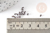 Petite Perle rocaille rayé noir blanc,perle rocaille multicolore, perle multicolore,perle africaine,1.5x2mm, x 10gr (G3286)