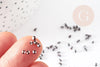 Petite Perle rocaille rayé noir blanc,perle rocaille multicolore, perle multicolore,perle africaine,1.5x2mm, x 10gr (G3286)