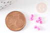 Petite perles de rocaille rose foncé 2.5mm, perles rocaille pour tissage bijoux x 10g - G5375