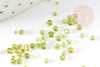 Petite perles de rocaille vert transparent 2.5mm, perles rocaille verre, pour perlage, x 10gr G3667