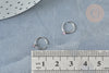 Piercing sans trou acier inoxydable 304 argenté strass 9mm, piercing oreilles nez ajustable, l'unité G8330