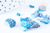 Pierre apatite bleue naturelle brute 10-35mm, pierre naturelle, pierre semi-précieuse,création bijoux, lithothérapie, la pierre G6454