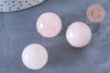 Pierre ronde quartz rose non percée 17.5-18mm, quartz rose naturelle, cabochon pierre,pierre naturelle 18mm, X1 G6657