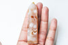 Pointe agate fleur naturelle roulée, agate fleur naturelle , pierre semi-precieuse, séance lithothérapie, la pièce N8 G4860