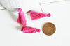 Pompon rose coton 25-31mm, décoration pompon,accessoire coton, pompon boucles, x5 G2772