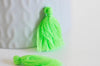 Pompon vert florescent coton,décoration pompon,accessoire coton, pompon boucles,coton vert,28mm, x5 G4812