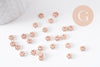 Rondelles fleurs zamac or rose 5mm, perles dorées, création bijoux, perles intercalaires, apprêts dorés, x 50 (G1369)