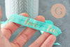 Ruban élastique vert or LOVE EFJF, bracelet EVJF,16mm,1 mètre x1 G2141