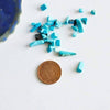 Sable chips pierre howlite turquoise 3~5mm, x20gr (G0259)