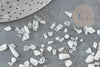 Sable chips pierre quartz blanc naturel 0.5-11.5mm, x20gr (G3500)