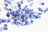 Sable pépite verre bleu métal 1.5~2 mm, chips création bijoux et jesmonite nailart, X 10gr G0875