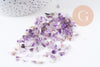 Sable pierre améthyste violette naturelle brute roulée 3-9mm, x20gr (G5171)