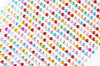 Strass plastique adhésifs colorés par feuille, cabochon plastique, strass à coller,customisation,3x2mm, lot de 780,G3392