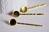 Supports de barrette laiton doré 12mm, support cabochon,barrette dorée,accessoires cheveux, fabrication bijoux,lot de 5 G3495