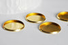 Supports de cabochons ronds, fournitures créatives, fournitures cabochon, apprêt laiton brut, sans nickel, diamètre 18mm, Lot de 10-G2004