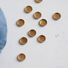 Supports de cabochons ronds, fournitures créatives, fournitures cabochon, apprêt laiton brut, sans nickel, diamètre 6mm, Lot de 50