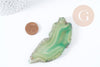 Tranche agate naturelle vert beige bleu 50-110mm, création bijoux pierre décoration X1 G8300