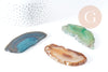 Tranche agate naturelle vert beige bleu 50-110mm, création bijoux pierre décoration X1 G8300