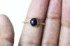 bague réglable torsadée laiton doré cabochon pierre naturelle, bague fine à offrir, bijoux cadeau à offrir, 20mm, l'unité G4238