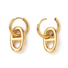 créole boucle acier doré, bijoux acier inoxydable,création bijoux, boucles,sans nickel,la paire,boucles acier, 25.5mm G4849