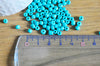 grosse perles de rocaille turquoise peintes 4mm, perles rocaille, x10Gr G3812