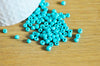 grosse perles de rocaille turquoise peintes 4mm, perles rocaille, x10Gr G3812