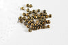 grosse perles rocaille bronze brillant , fournitures bijoux, perle métallisée, création bijoux, lot 10g, diamètre 4mm,G2547