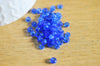 grosses perles rocaille bleu transparent 4mm,fournitures pour bijoux, perles rocaille bleues, bleu roi opaque, X10g,G3814