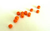 grosses perles rocaille orange 4mm, x10g, (G0187)