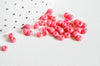 grosses perles rocaille rose clair 4mm,perles rocaille rose opaque, création bijoux,perles verre, X10g G5392