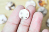 pendentif rond nacre naturelle léopard 15mm, création bijoux coquillage X1 G4172