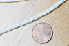 perle nacre blanche naturelle heishi,tube coquillage ivoire,perle coquillage,création bijoux,2x4mm, le fil de 185 perles G4773