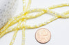 perle nacre naturelle heishi jaune pastel,tube coquillage coloré,perle coquillage,2x4mm, le fil de 20cm, x1 G4476