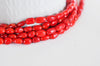 perle ovale corail rouge, perles corail, corail rouge,corail naturel, fil 40cm,9-13mm, x1, G0670