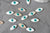 perle ovale nacre blanche mauvais oeil, cabochon nacre, gri-gri,18.5mm , x5 G3914