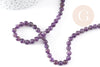 perle ronde amethyste violette naturelle 6mm, perles pour bijouxen pierre naturelle, x1 fil de 38cm G1559