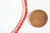 perle ronde bambou de mer rouge,perle imitation corail en bambou de mer naturel,le fil de 47cm,3mm, x1, G3887