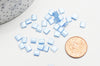 perles rocaille carré verre rectangle bleu tendre nacré, perle carré création bracelet, perle tila,4.5mm,2 trous, Les 50 (4.8 GR) G4452