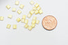 perles rocaille carré verre rectangle or nacré, perle carré création bracelet, perle tila,4.5mm,2 trous, Les 50 (4.8 GR) G4453